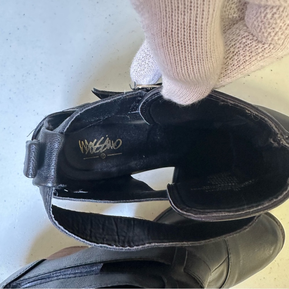 Mossimo Black Ankle Booties with Buckle Details size 10 Women - Picture 11 of 12